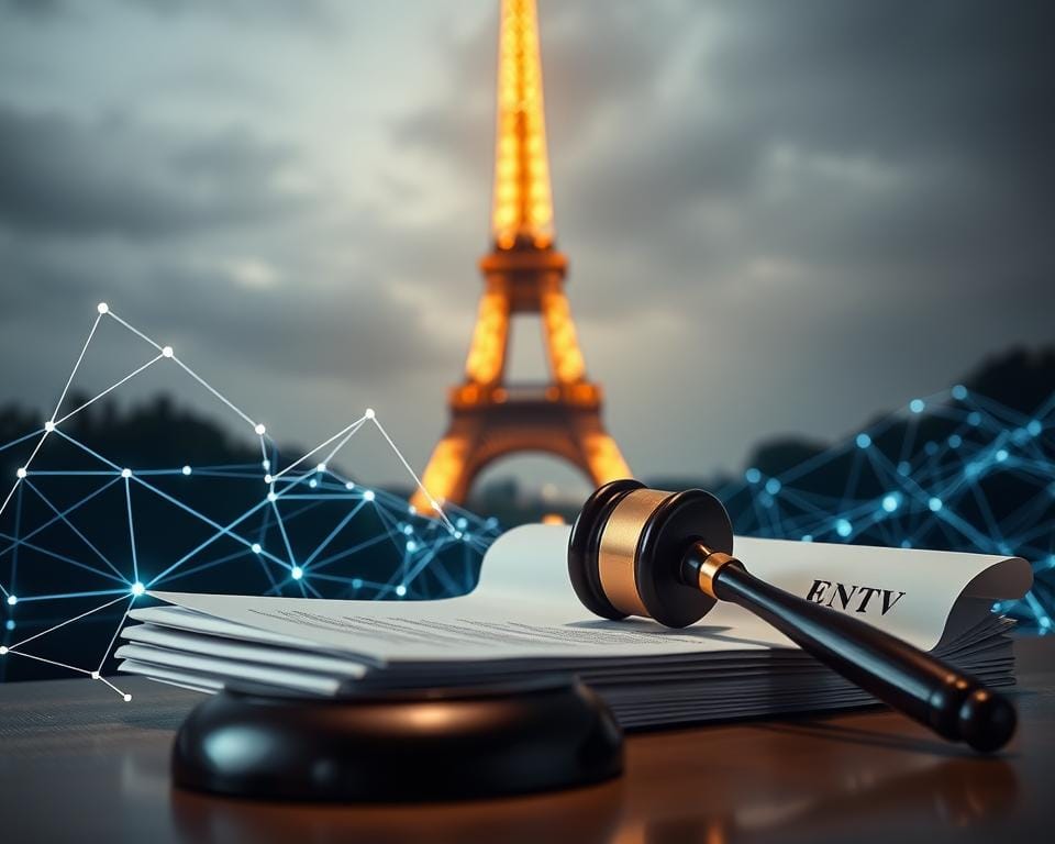 A meticulously crafted image depicting the legal aspects of IPTV in France. In the foreground, a stack of legal documents and a gavel, symbolizing the regulatory framework. The middle ground features an abstract digital network, with lines and shapes representing the technical infrastructure of IPTV. In the background, the Eiffel Tower stands tall, a iconic representation of France. The lighting is soft and muted, creating a contemplative atmosphere, while the camera angle is positioned to convey a sense of authority and importance. The overall composition suggests the complexities and nuances of the legal landscape surrounding IPTV in the country. A meticulously crafted image depicting the legal aspects of IPTV in France. In the foreground, a stack of legal documents and a gavel, symbolizing the regulatory framework. The middle ground features an abstract digital network, with lines and shapes representing the technical infrastructure of IPTV. In the background, the Eiffel Tower stands tall, a iconic representation of France. The lighting is soft and muted, creating a contemplative atmosphere, while the camera angle is positioned to convey a sense of authority and importance. The overall composition suggests the complexities and nuances of the legal landscape surrounding IPTV in the country.