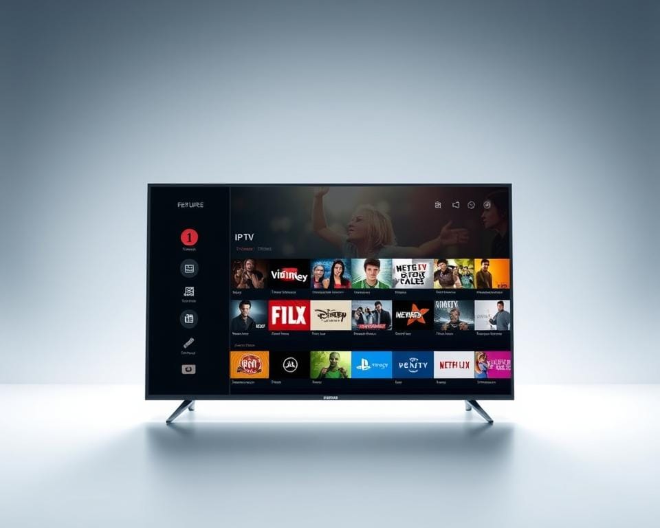 A modern, sleek user interface for the Dev IPTV Pro application. In the foreground, a clean and intuitive dashboard showcases key features and controls, with clear iconography and a minimalist aesthetic. The middle ground presents a grid of colorful channel thumbnails, each highlighting the diverse content available. In the background, a subtle gradient or pattern adds depth and sophistication to the overall design. The lighting is soft and diffused, creating a calm and professional atmosphere. The camera angle is slightly angled to provide an engaging perspective, emphasizing the intuitive layout and user-friendly experience. A modern, sleek user interface for the Dev IPTV Pro application. In the foreground, a clean and intuitive dashboard showcases key features and controls, with clear iconography and a minimalist aesthetic. The middle ground presents a grid of colorful channel thumbnails, each highlighting the diverse content available. In the background, a subtle gradient or pattern adds depth and sophistication to the overall design. The lighting is soft and diffused, creating a calm and professional atmosphere. The camera angle is slightly angled to provide an engaging perspective, emphasizing the intuitive layout and user-friendly experience.