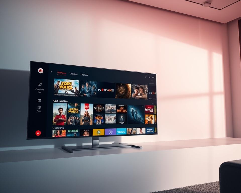 A sleek and modern IPTV OTT Premium service interface, showcasing a clean dashboard with intuitive controls and a vibrant grid of popular content thumbnails. The background is a soft, gradient-infused atmosphere, setting an elegant and inviting tone. The foreground features a well-curated selection of premium channels and on-demand titles, presented in a visually striking manner to highlight the breadth and quality of the service. The lighting is balanced, creating depth and highlighting the key elements, while the camera angle provides a slightly elevated, cinematic perspective to convey a sense of sophistication and professionalism. The overall impression is one of a comprehensive, user-friendly IPTV OTT Premium solution that caters to the discerning viewer. A sleek and modern IPTV OTT Premium service interface, showcasing a clean dashboard with intuitive controls and a vibrant grid of popular content thumbnails. The background is a soft, gradient-infused atmosphere, setting an elegant and inviting tone. The foreground features a well-curated selection of premium channels and on-demand titles, presented in a visually striking manner to highlight the breadth and quality of the service. The lighting is balanced, creating depth and highlighting the key elements, while the camera angle provides a slightly elevated, cinematic perspective to convey a sense of sophistication and professionalism. The overall impression is one of a comprehensive, user-friendly IPTV OTT Premium solution that caters to the discerning viewer.